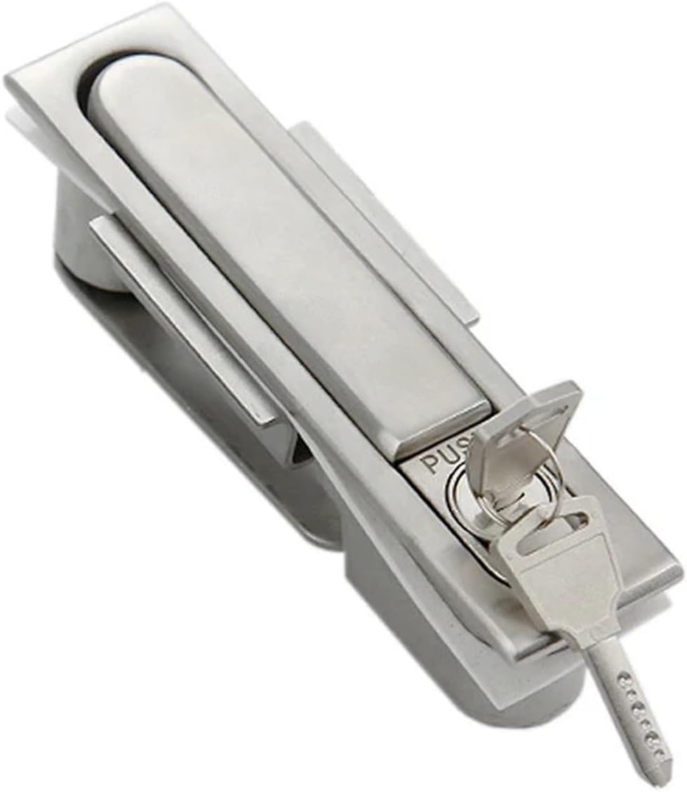 Stainless Steel Distribution Cabinet Lock MS818 Control Cabinet Door Lock 490 Lock Cabinet 480 Electric Cabinet Plane Lock 1Pcs(Amber)