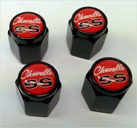 Vista 3 de Compatible con tapones de válvula Chevelle Malibu SS 396 454 (negro - negro)