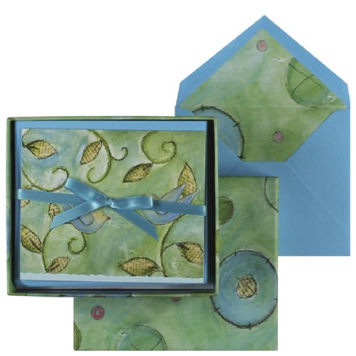 Coffret de notes Chirpy Bird idéal cadeau de papeterie Lisa Kaus C.R. Gibson