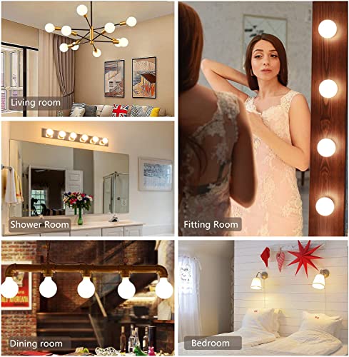 G25(G80) 5W Globe Led Light Bulbs, Soft White 2700K, Cri95 Dimmable 450Lm , E26 Base G25 Led Vanity Light Bulb, Milky Glass Finishing, Perfect For Vanity Makeup Mirror, Droplight, Floor Lamp 6 Pack #TOP5