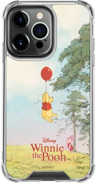 Skinit Clear Phone Case Compatible with iPhone 16 Pro - Officially Licensed Disney Winnie The Pooh Red Ballon Design