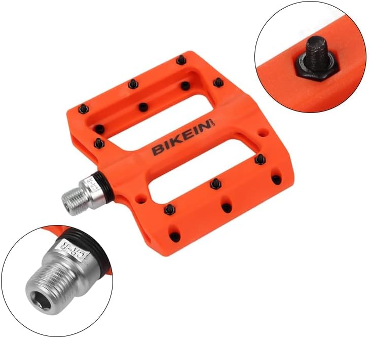 Miniatura 7 de Bike Pedals 355g Ultralight Mountain Bike Pedal BMX Bicycle Flat MTB Pedal Fixed Gear Nylon Carbon Fiber Platform Cycling Accessories Mountain Bike