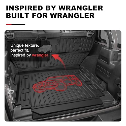 Cargo Mat & Backrest Mat Fit Jepp Wrangler JL 4X4 2018-2026 by IKABEVEM - Used condition - Image 4