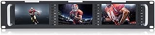 FEELWORLD T51 Triple 5 inch 2 RU Rackmount Monitor 800Ã—480 Broadcast LCD Monitor with 3G-SDI HDMI AV Input and Output