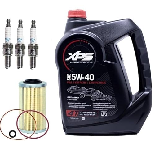 New Oil Change Kit Compatible With All SeaDoo 2002+ 4-TEC 130/155/185/215/255/260hp GTX RXT RXP RXP-X RXT-X GTI w/ 1 Gallon XPS 5W40 Oil, 4-TEC Oil Filter, O-Ring