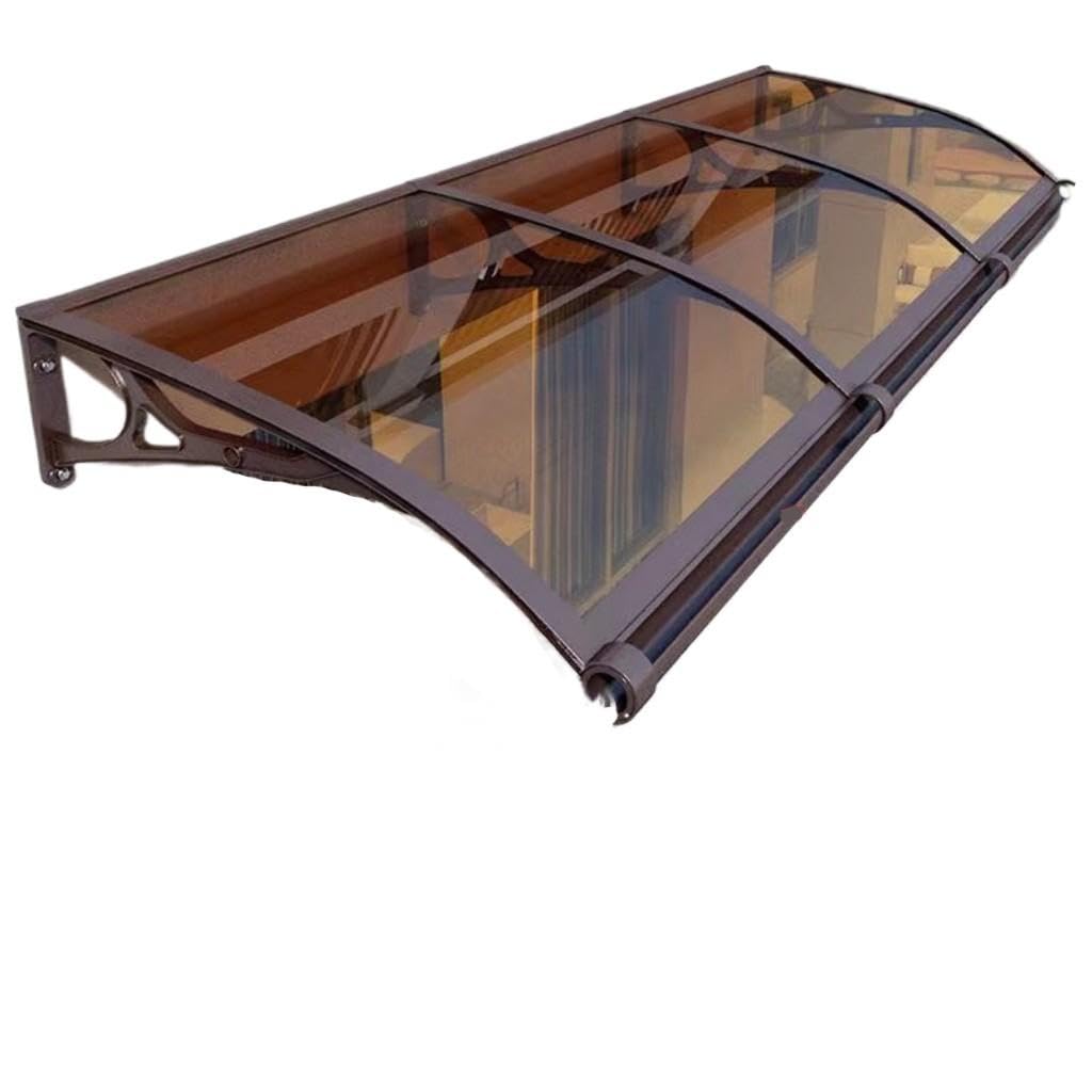 GJMSSMY Outdoor Door Canopy Awning, Aluminum Frame Sunshade for Doors & Windows, UV Protection, Weather Resistant, B-60x150cm/24x59in - Ideal for Home & Patio