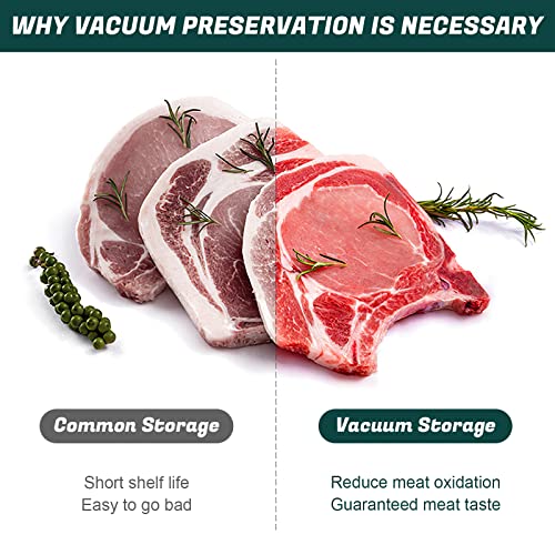 Foto von MDHAND Vakuumiergerät, Vollautomatischer Vakuumierer mit Lange Siegel, Hält Lebensmittel Frisch, Vacuumiergeräte für Lebensmittellagerung, Inklusive 5 Pack Vakuumierbeutel