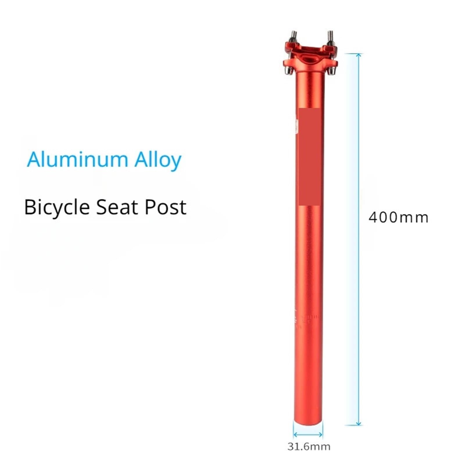 Tija Telescopica MTB Tubo de sillín de bicicleta, bicicleta de montaña de carretera, aleación de aluminio, tija de sillín de bicicleta de doble clavo extendida, piezas de bicicleta(Black 31.6x280mm)