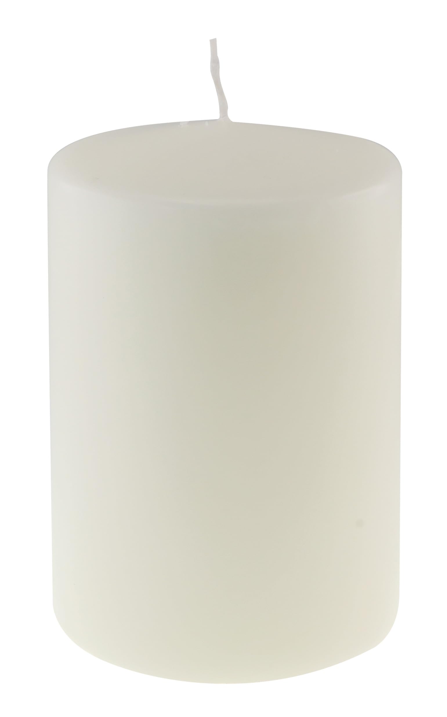 4 Wachskerzen, Durchmesser 10 cm, Höhe 15 cm, Farbe Creme, Brenndauer 105 Stunden, für Veranstaltungen und Dekoration Cereria Di Giorgio