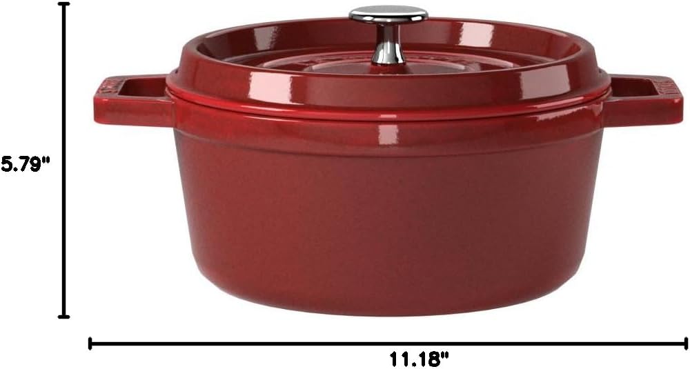 Staub Cast Iron 2.75-qt Round Cocotte - Grenadine, Made in France - Image 10