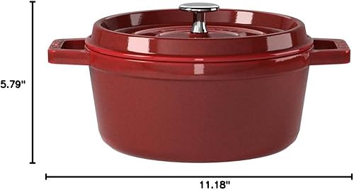 Miniatura 10 de Staub olla de hierro cocotte redonda de 6-14 cuartos de galón, Granadina