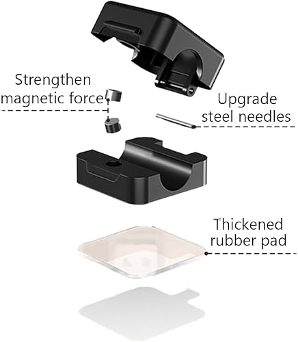 Miniatura 3 de Clips para cables, organizador de cables, clips magnéticos para cables de carga, gestión de cables para escritorio de oficina en casa, teléfono,