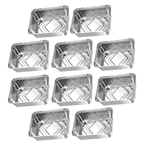 POPETPOP 10piezas Caja Hojalata Sartenes Multiusos Para Cocinar y Hornear Bandejas Para Barbacoas Accesorios De Cocina Para Hornear Recipientes Para Alimentos