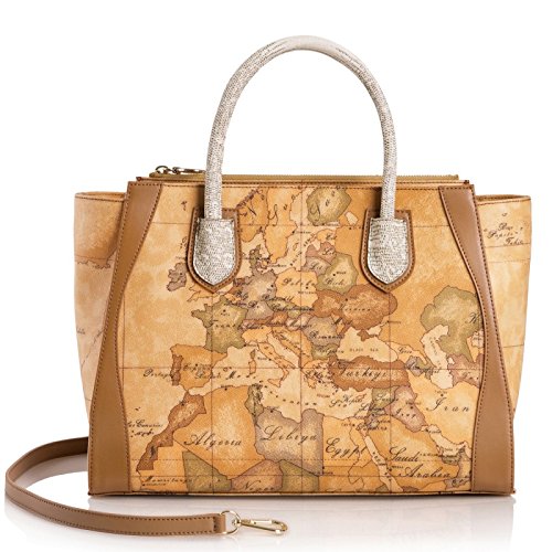 Alviero Martini Prima Classe Women's Top-Handle Bag Brown Tobacco M
