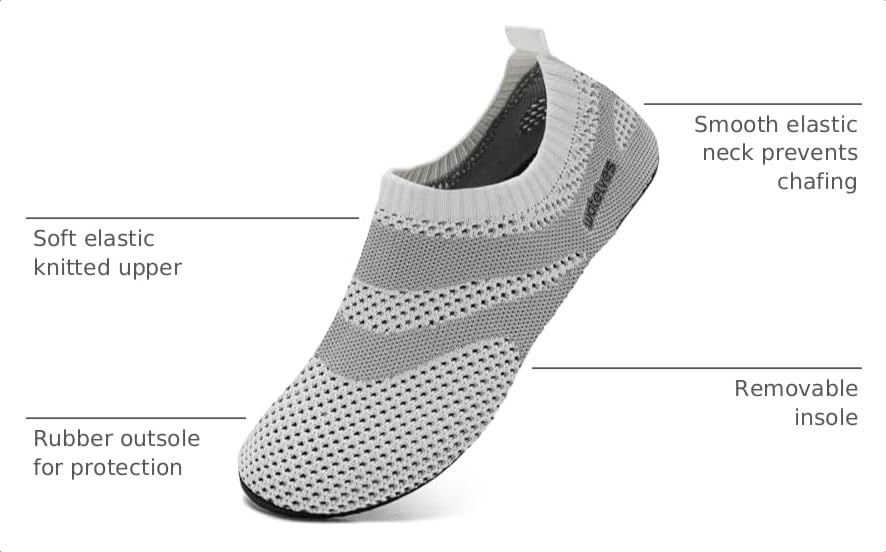 Image of WateLves Barefoot Water Shoes for Women Men Travel Slippers Socks House Shoes Quick-Dry Aqua Socks for Beach Swim Pilates Yoga Dancing Camping Must Haves