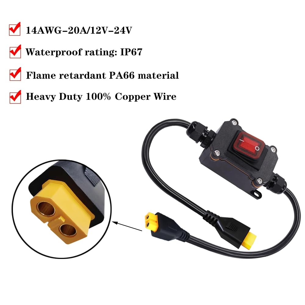 Interruptor De Alta Corriente Y Carga XT60 XT90 Con Conector En T
