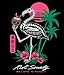 Riot Society - Tropical Skeleton Flamingo Mens Graphic Short Sleeve T-Shirt, Perfect for Wearing Into the AM - Black, Large