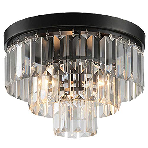 Plafonnier cristal chic américain rétro luminaire salon chambre