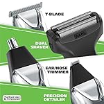 Wahl Stainless Steel Lithium Ion 2.0+ Beard Trimmer for Men - Electric Shaver & Nose Ear Trimmer - Rechargeable All in…