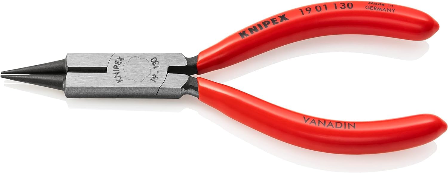 Knipex Multi Color Snipe Nose Side Cutting Pliers (Jewellers' Pliers) With Plastic Coating 130 Mm, 19 01 130