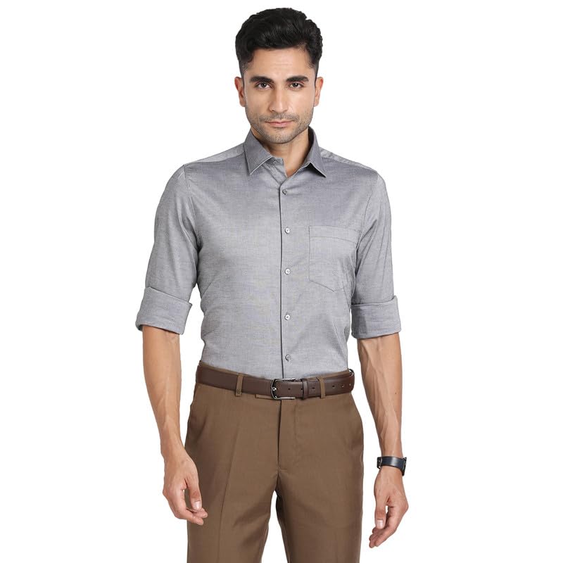 Chemise grise slim fit en coton Turtle pour homme
