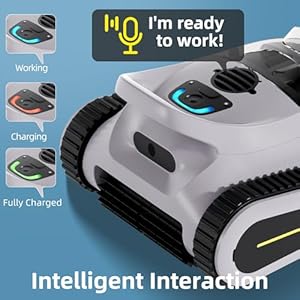 Pool Vacuum for Inground Pools, Cordless Robotic Pool Cleaner for Inground Pools, Wall and Waterline Cleaning, Powerful Suction and Replaceable Battery, 150 min Battery Life for Pool Up to 2050 Sq.ft Pool Vacuum for Inground Pools Cordless Robotic Pool Cleaner for Inground Pools Wall and Waterline Cleaning Powerful Suction and Replaceable Battery 150 min Battery Life for Pool Up to 2050 Sqft