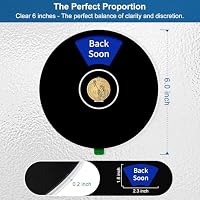 Office Door Sign, 6-in-1 Rotating Privacy Sign, 6 Inch, Black — image 4