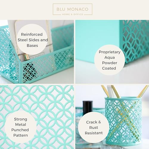 Accessoires de bureau mignons Aqua pour un espace de travail inspirant