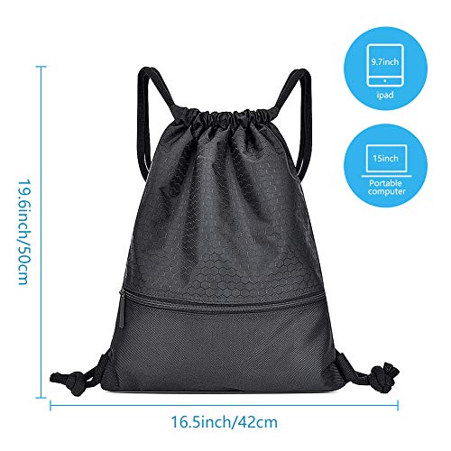 Trekkoordzakken, Waterdichte sporttas met trekkoord Unisex PE-trekkoordtas Meisjesjongens, gymtas Trekkoordtas met… - Image 7