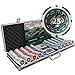 Produktbild Bullets Playing Cards | Pokerkoffer Deluxe Christopher mit 500 Plastik Pokerchips 12g | Pokerset mit Karten, Würfeln, Dealer Button & Regeln für Texas Holdem