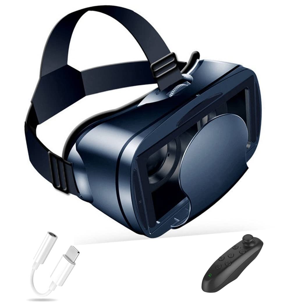 Okulary VR, zestaw słuchawkowy z wirtualnej rzeczywistości, zestawy słuchawkowe VR obsługujące Android i IOS, połączenie Bluetooth do iPhone 13 Pro Max/13 Pro/12/11, do Samsung Galaxy S21, Huawei, Xiaomi