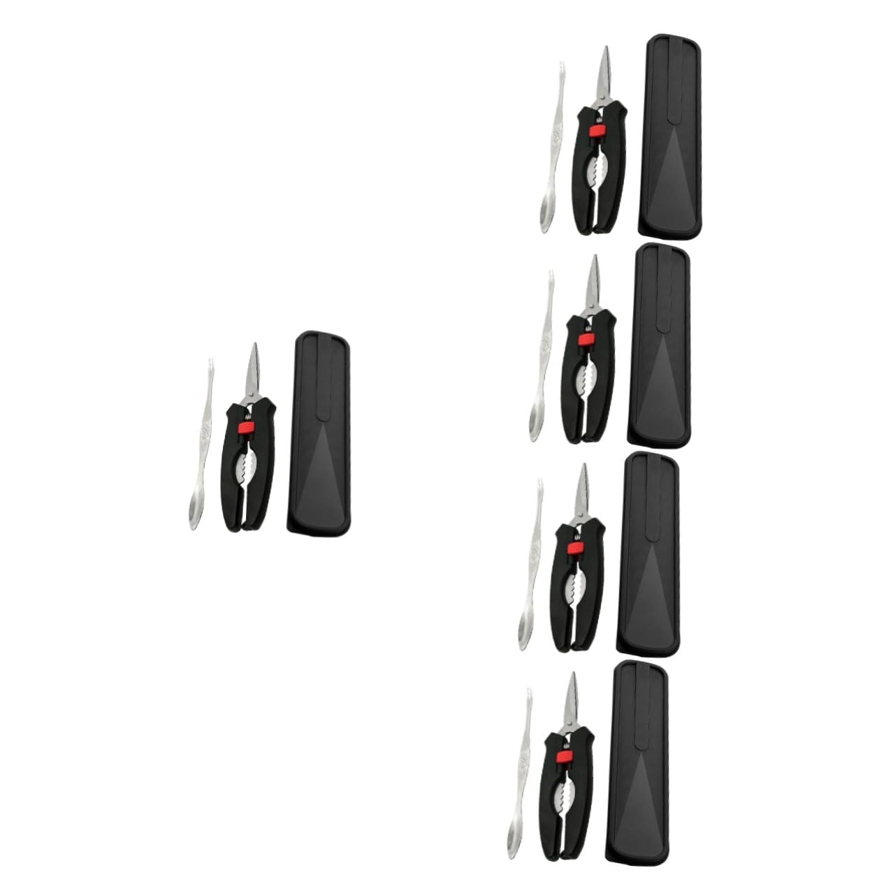 iplusmile 5ensembles Outils De Fruits De Mer Métal pour Déguster Les Crabes avec Pince Fourchette Et Boîte De Rangement Accessoires Pratiques De Cuisine pour Amateurs De Crustacés