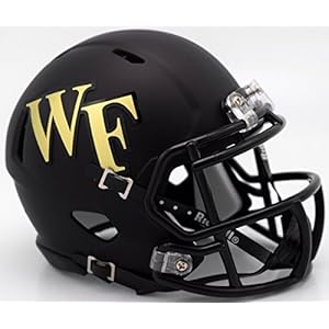 Riddell NCAA Wake Forest Demon Deacons Helmet Mini SpeedHelmet Replica Mini Speed Style Matte Black, Team Colors, One Size