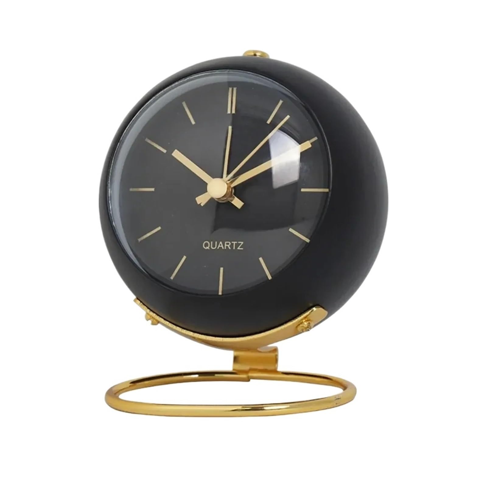 HVSYVVSRL Nordic Creative Electronic Desk Clock, Minimalist Children's Alarm, Desktop Bedside Student Silent Luminous Pointer Quiet Operation(Black)