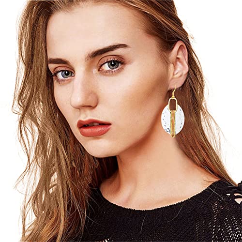 coadipress Handmade Retro Hammered Oval Dangle Earrings for Women Bohemian Earring Lightweight Simple Geometry Crescent Earring Ethnic Hammered Earring3