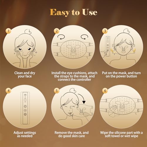 LED-Gesichtsmaske, Rotlichttherapie, LED-Maske für das Gesicht in 3 Farben für Akne-Behandlung, Falten & Hautverjüngung für alle Hauttypen