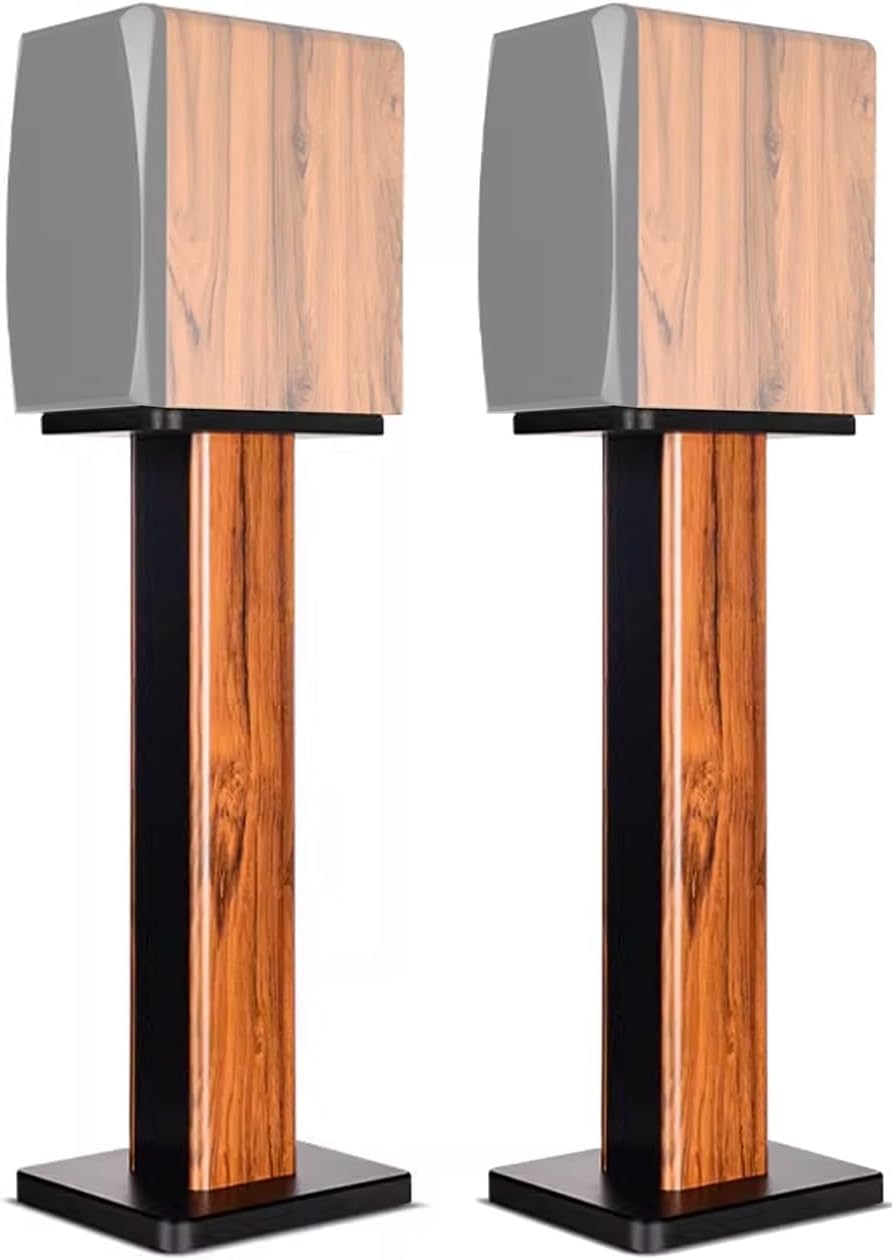 Para Stojaków Głośnikowych Półkowych, Stojaków Podłogowych Głośników, Drewnianej Półki Na Monitory Studyjne Z Zarządzaniem Do Kina Domowego Hifi Desktop, 23x30x90cm