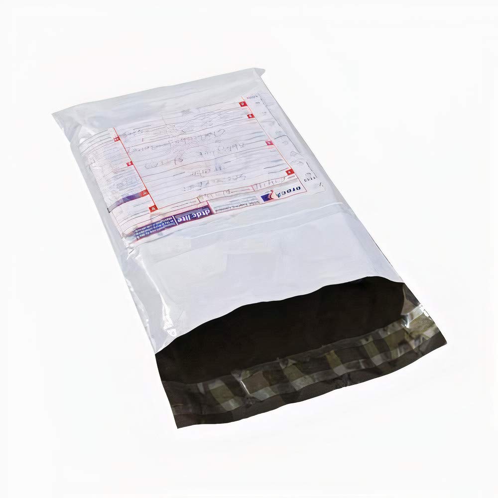 Remy Packaging Tamper Proof Courier Bag With Pod Document Pouch (Size 12 X 14 Inches) (100 Pcs)- Envelopes, Cover, Security Bag, Mailer, Mail Bag