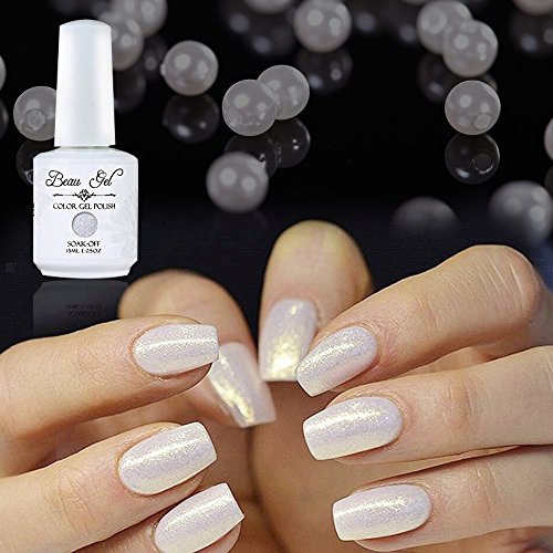 Gel Nail Polish Soak Off UV LED Professsional Nails Art Pearl White Beau Gel 15ml (373)