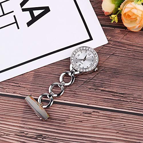 1 Unidade Relógio Clipe Médico Relógio De Diamante Relógios De Bolso De Diamantes Relógio Feminino R