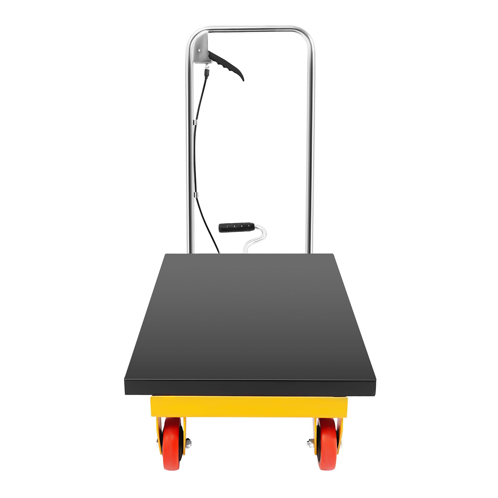 Mesa elevadora hidráulica de tijera, capacidad de 226,8 kg, carretilla elevadora hidráulica de tijera con 4 ruedas, carro hidráulico manual para manejo de material