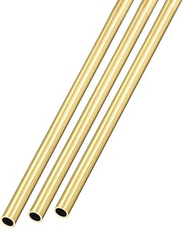METALLIXITY Brass Tube (4.5mm OD x 0.5mm Wall T x 300mm L) 3Pcs, Straight Tubing - for Home Furnishing, Machinery, DIY Handicraft
