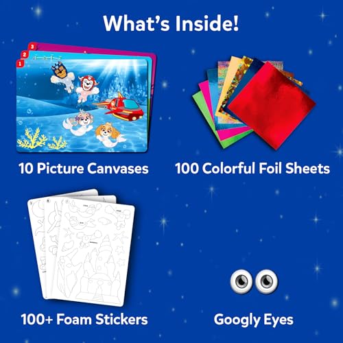 Image of Skillmatics Foil Fun - PAW Patrol, Mess-Free Art & Craft Kits for Kids, DIY Creative Activity, Travel Toys, Gifts for Fans of Chase, Marshall, Skye, Girls, Boys, Ages 4, 5, 6, 7, 8 and Up