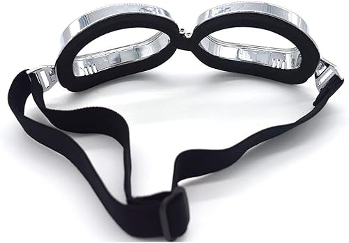 Miniatura 4 de evomosa - Gafas de motocicleta estilo piloto vintage, gafas de motocross retro, gafas de deporte al aire libre para medio casco