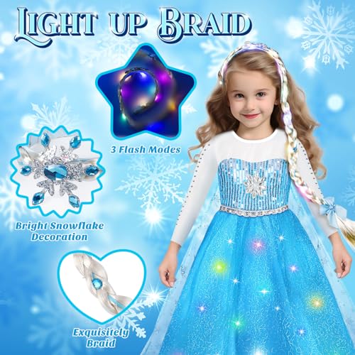 Luucio YLK-GZFGM-2023 Light Up Frozen Princess Dress Up Costume thumb #2