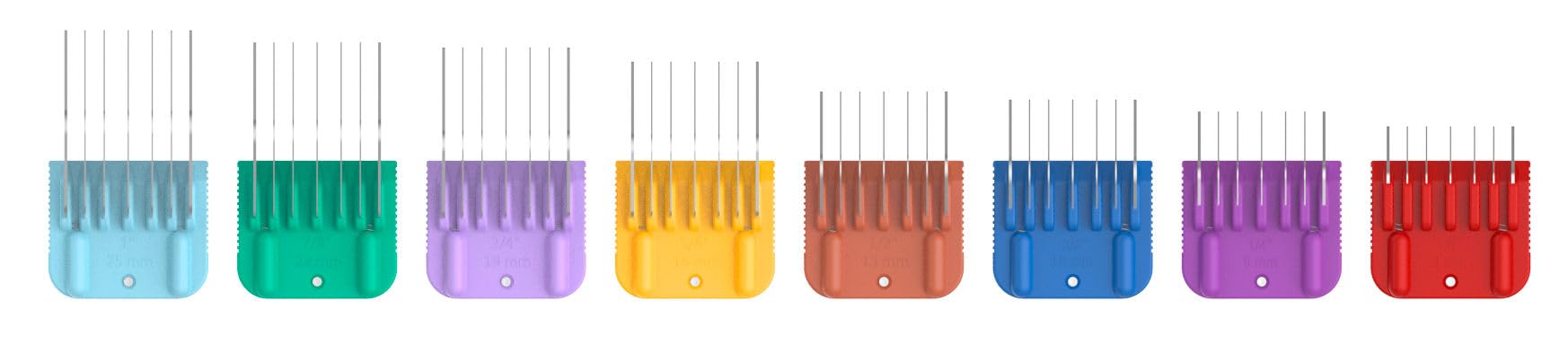 Aesculap Aufsteckkamm-Set Favorita 8-teilig | Schnittlängen 3–25 mm, für Hunde & Kleintierschur, ideal für Groomer, schnell und einfach aufsteckbar