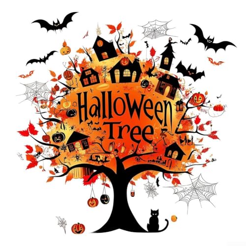 Adesivi da parete divertenti e unici per Halloween, fantasmi ad albero, per aggiungere un tocco speciale alla tua decorazione di Halloween