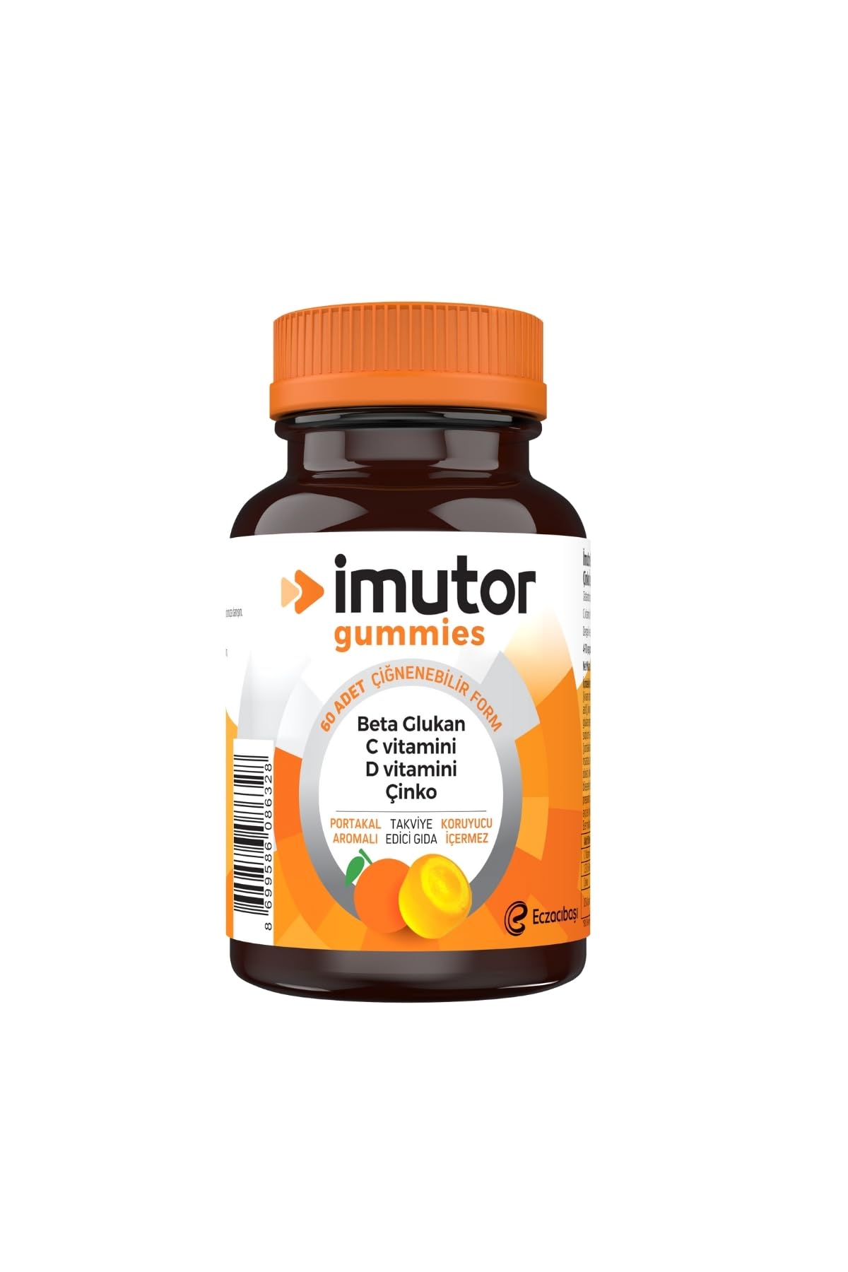 Gummies 60 Çiğnenebilir Vitamin, Bağışıklık,Aile Boyu Kullanım, Beta Glukan, C, D Vitamini, Çinko