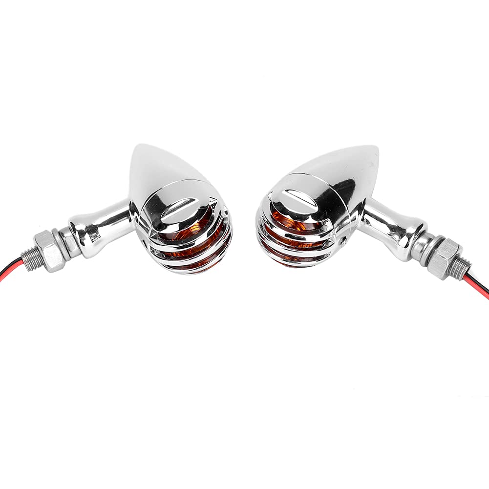 Bike 12V LED Indicator Light Turn Single Amber Blinker Blub Chrome Universal For Avenger 220 Cruise-image-23