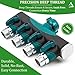 DBR Tech® 4 Way Hose Splitter (Superior Durability), Premium Garden Hoses Connector, 4 Way Heavy Duty Water Valve for Spigot Faucet Bib, Four Outlet with On Off Valve, Rust-Resistant Adapter, Green
